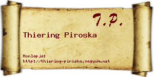 Thiering Piroska névjegykártya