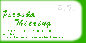 piroska thiering business card